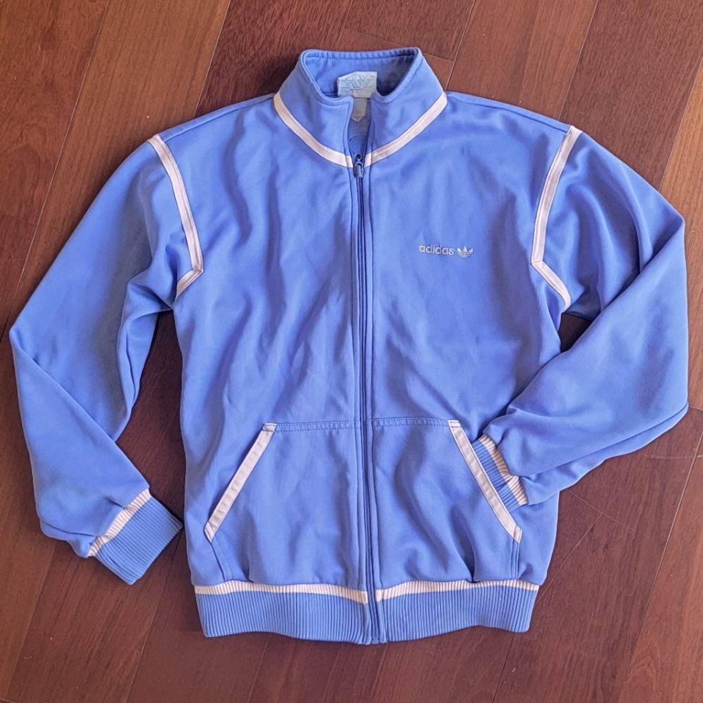 Vintage 80s Adidas trefoil track jacket